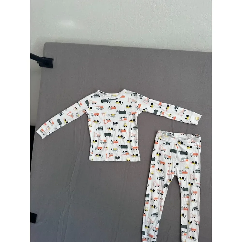 babyGap Boys 4T Construction Truck Pajama Set Long Sleeve Vehicle Print PJs